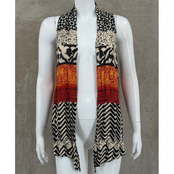 Platinum Dorothy‎ Schoelen Top Womens Small Sleeveless Topper Artsy Safari Boho - Picture 1 of 8